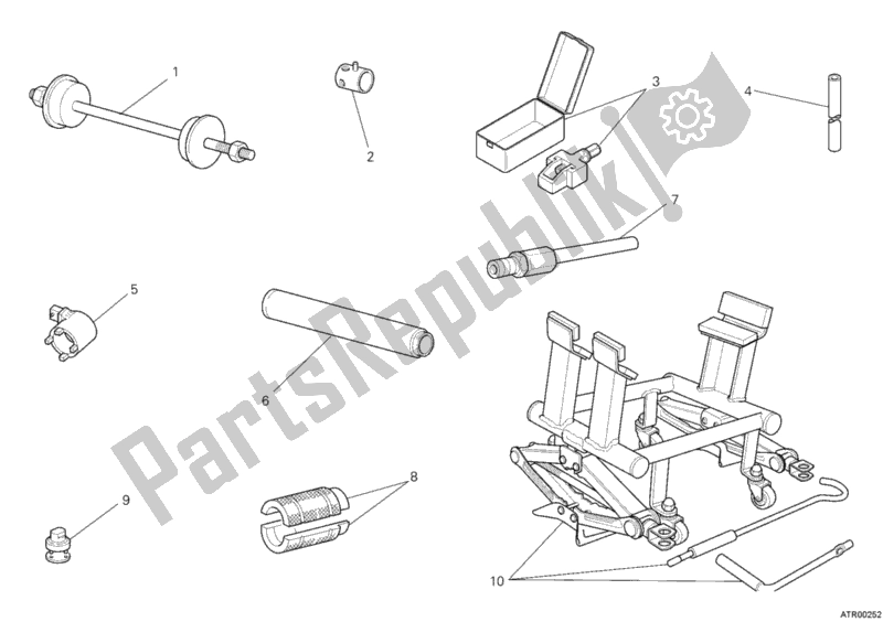 Toutes les pièces pour le Outils De Service D'atelier, Châssis du Ducati Monster 659 ABS Australia 2012